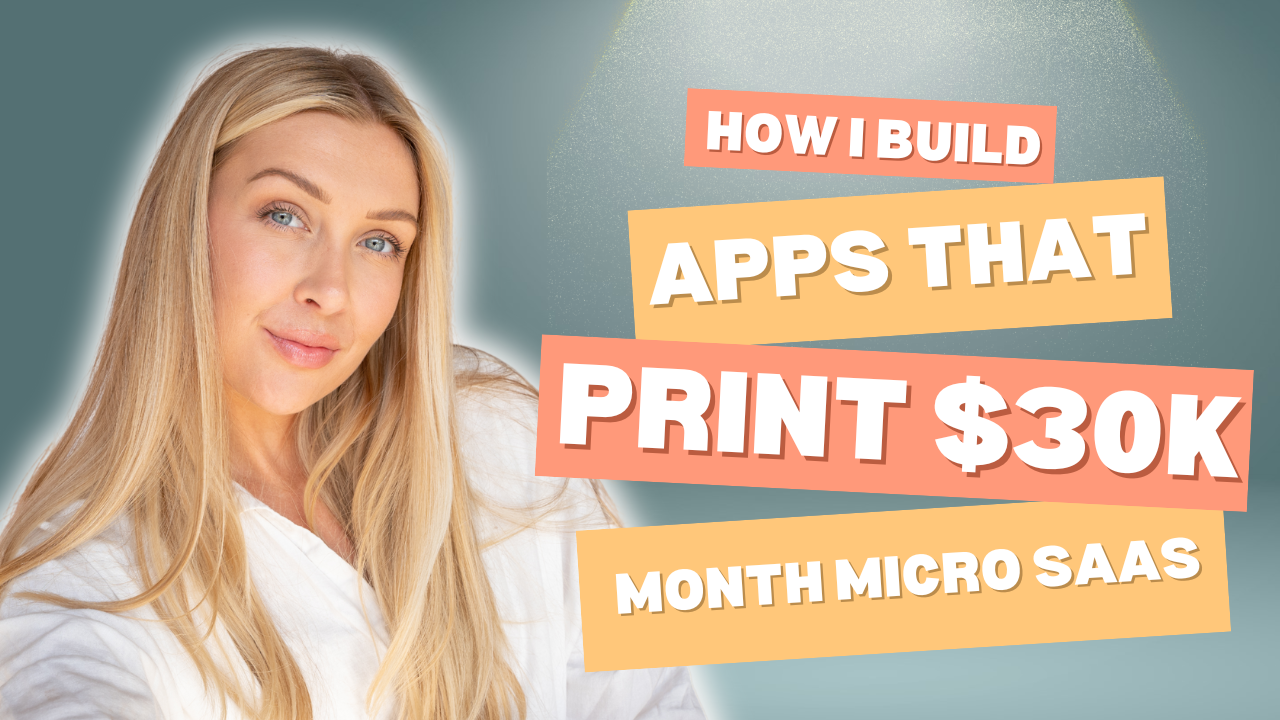 How I Build Apps that PRINT ($30k / month Micro SaaS)